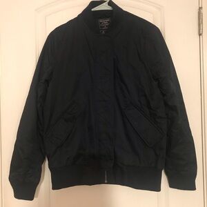 Abercrombie & Fitch Cool Stylish Navy Blue Bomber Jacket Size XS